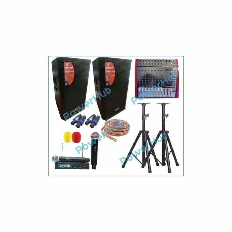 Yamaha PUBLIC ADDRESS SYSTEM 8CH MIXER 2 WOODEN SPEAKER Sound Systems Public Address Systems