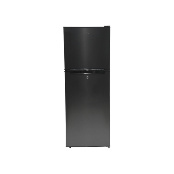 MIKA Fridge, 138L, Direct Cool, Double Door, Dark Matt Stainless Steel
