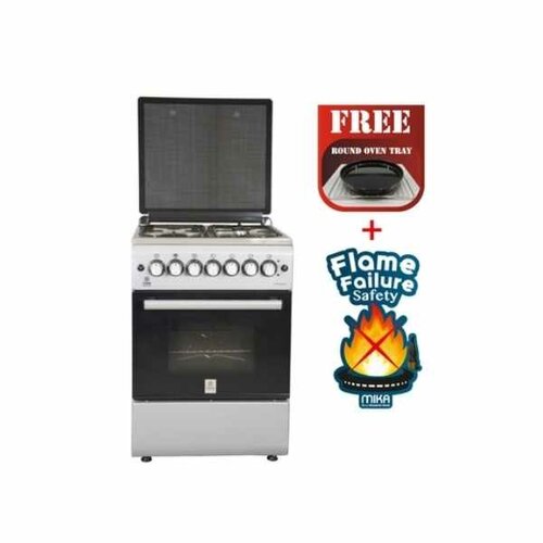 Mika Standing Cooker, 58cm X 58cm, 3 + 1, Electric Oven, Silver MST60PU31SL/HC Home Appliances