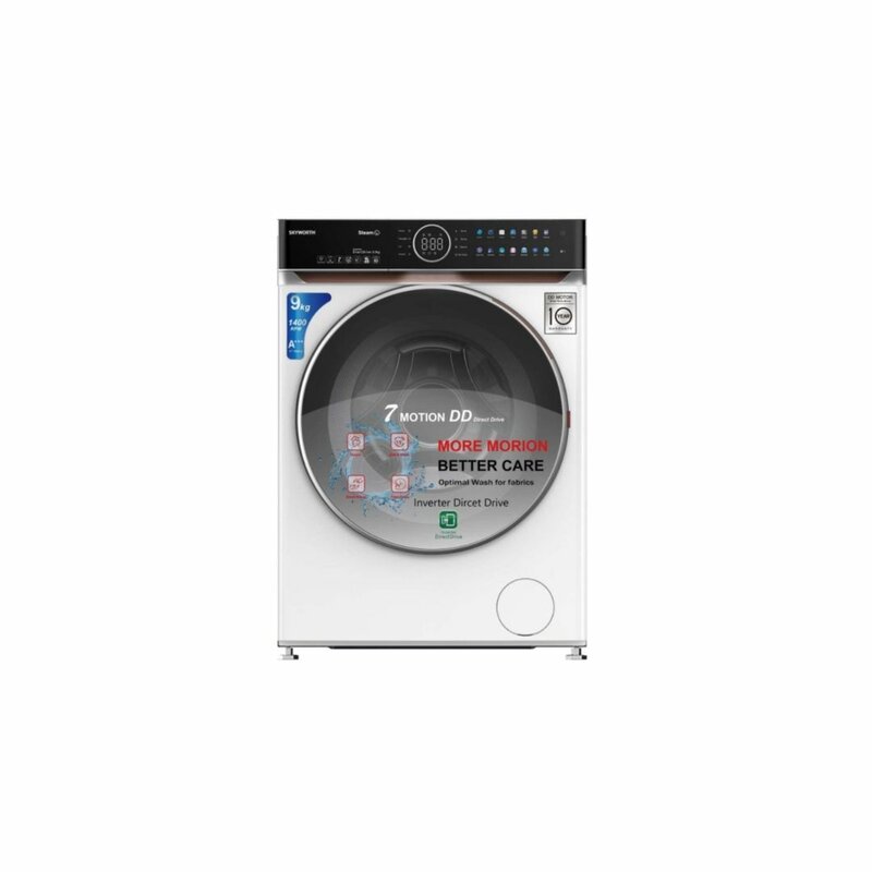 SKYWORTH F90458ND 9kg Front Washing Machine With 6KG Dryer 1400RPM, White Home Appliances