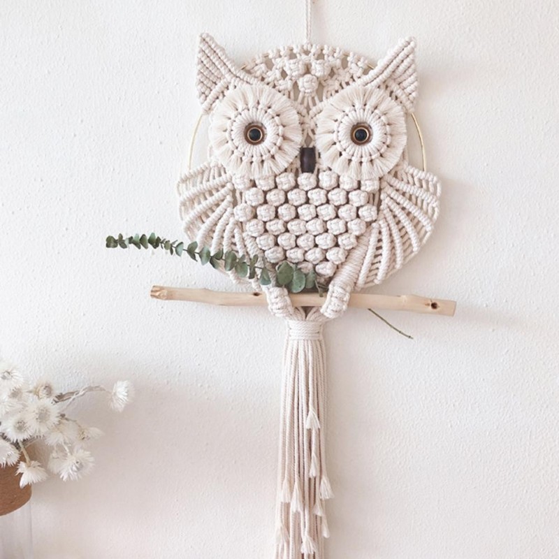 Acheter Hibou en Macramé Chouette macramé déco