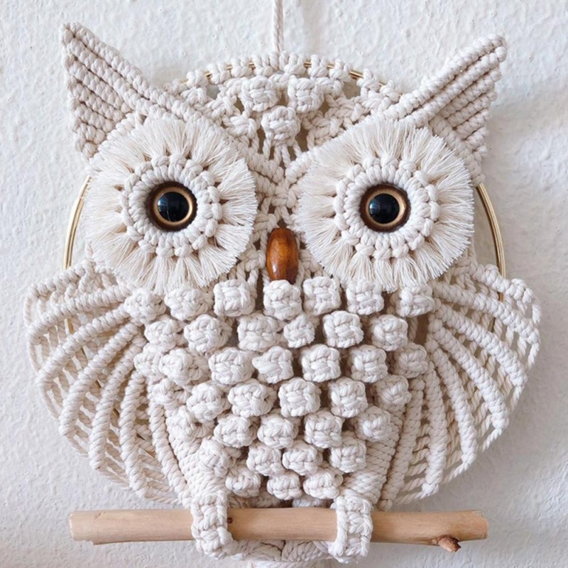 Acheter Hibou en Macramé Chouette macramé déco