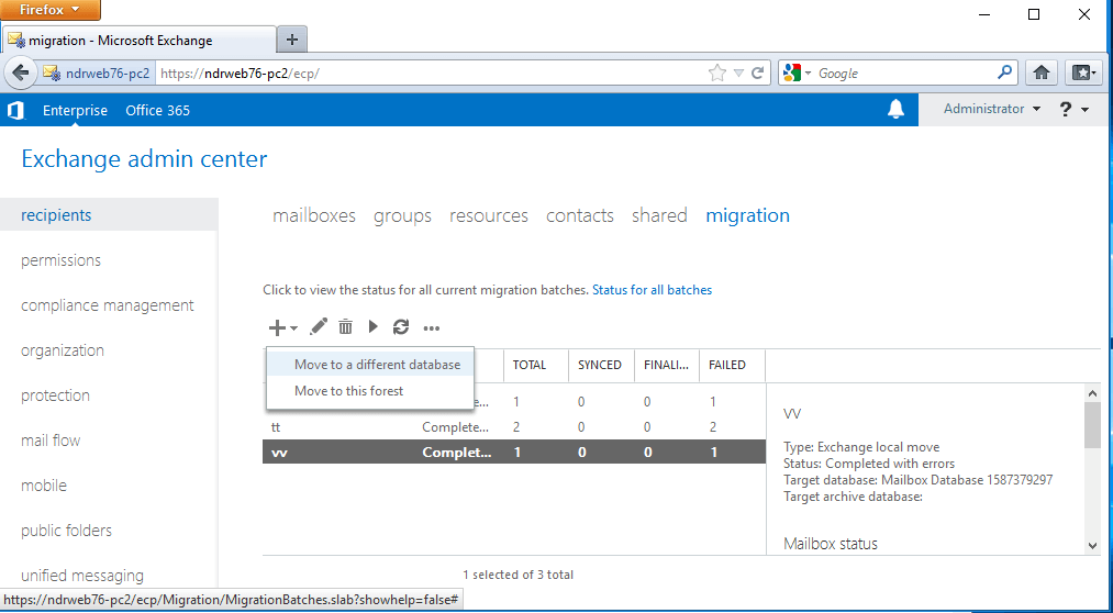 Stepbystep guide for migrating Exchange Server 2010 to 2016 Part 5