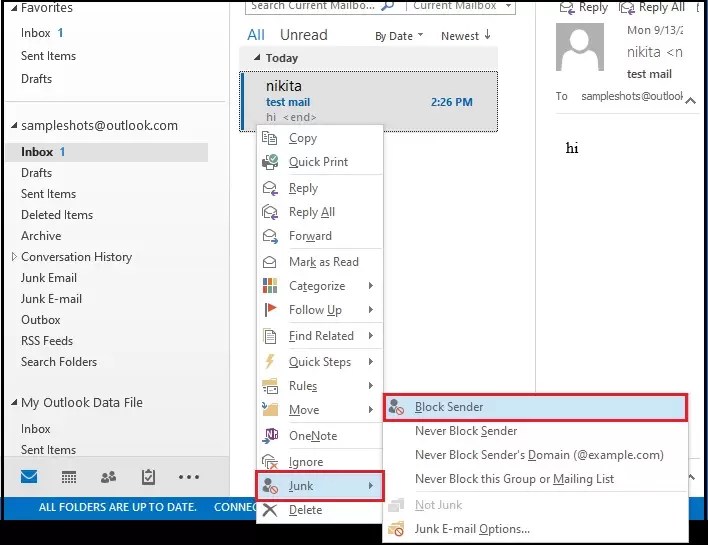 Arriba 61+ imagen block sender office 365 Abzlocal.mx