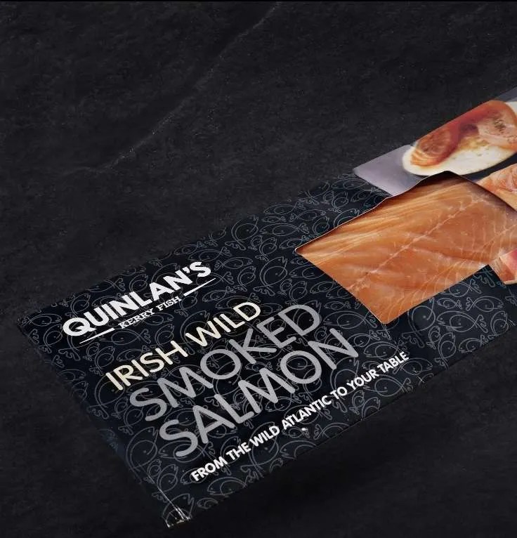 Wild Irish Smoked Salmon, Small (400600g), Sliced Quinlan's Kerry Fish