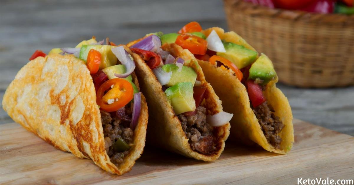 Keto Cheese Shell Tacos with Ground Beef Low Carb Recipe Keto Vale
