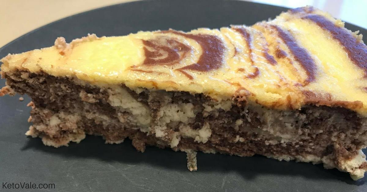 Keto Zebra Ricotta Cheesecake Low Carb Recipe KetoVale
