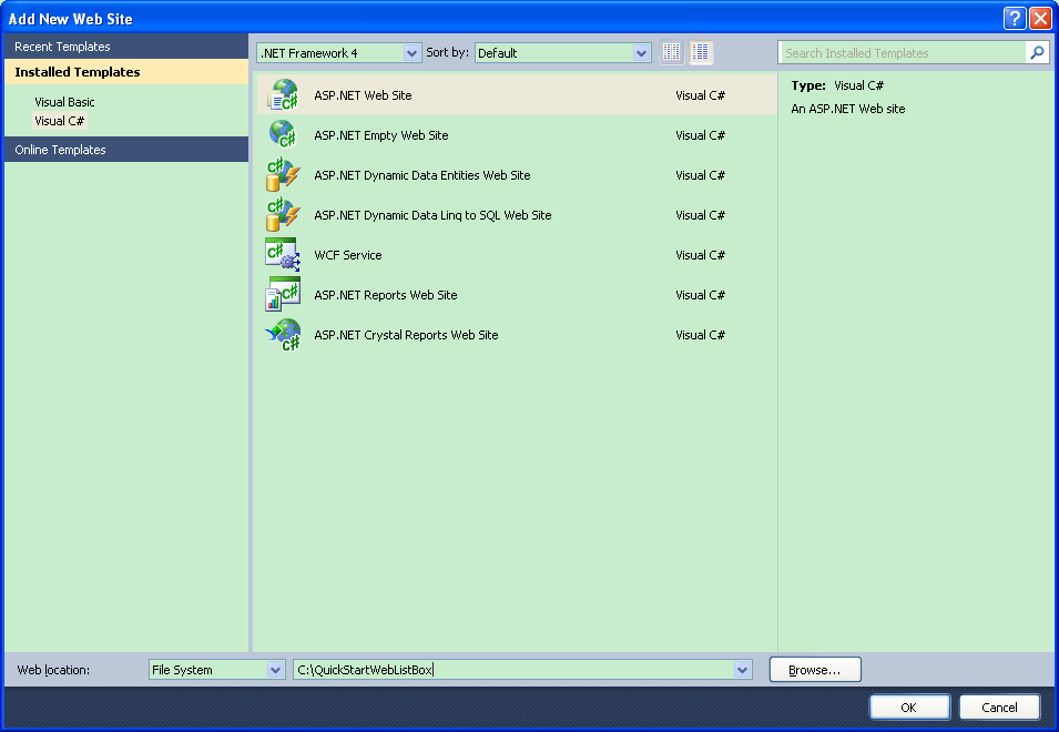 Quick StartCreate a ListBoxUI Control for AJAX, C,