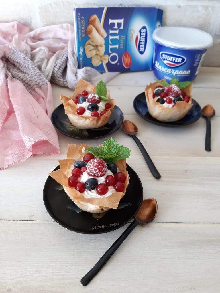CESTINI DI PASTA FILLO AI FRUTTI ROSSI Ketty cucino oggi?