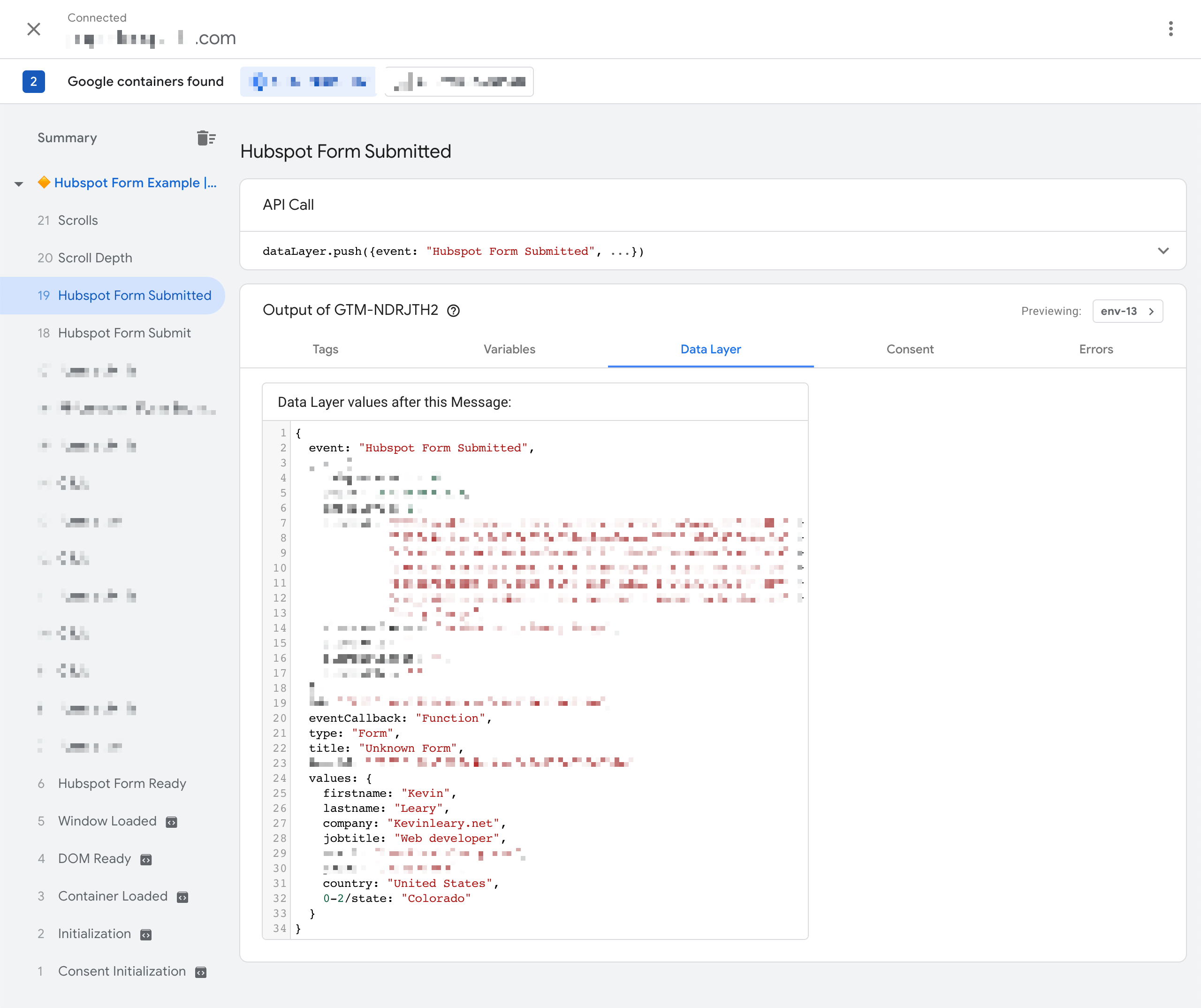 Hubspot Form Tracking in Google Tag Manager