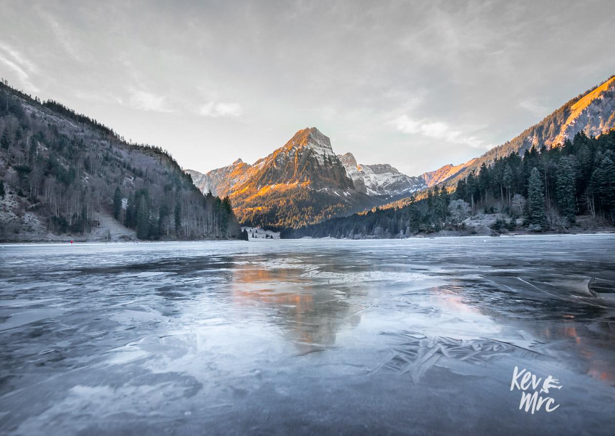 Unexpected Discovery Frozen Lake in Glarus, Switzerland