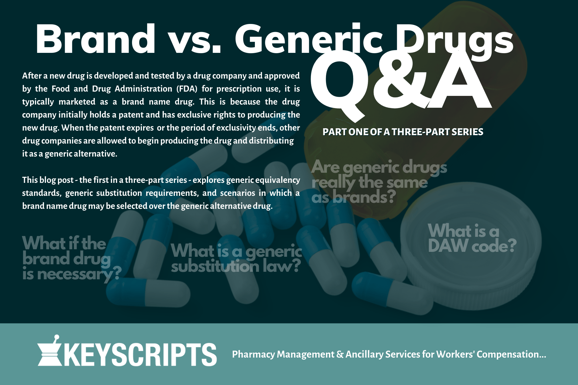 Brand vs. Generic Drugs Q&A Part One of a ThreePart Series