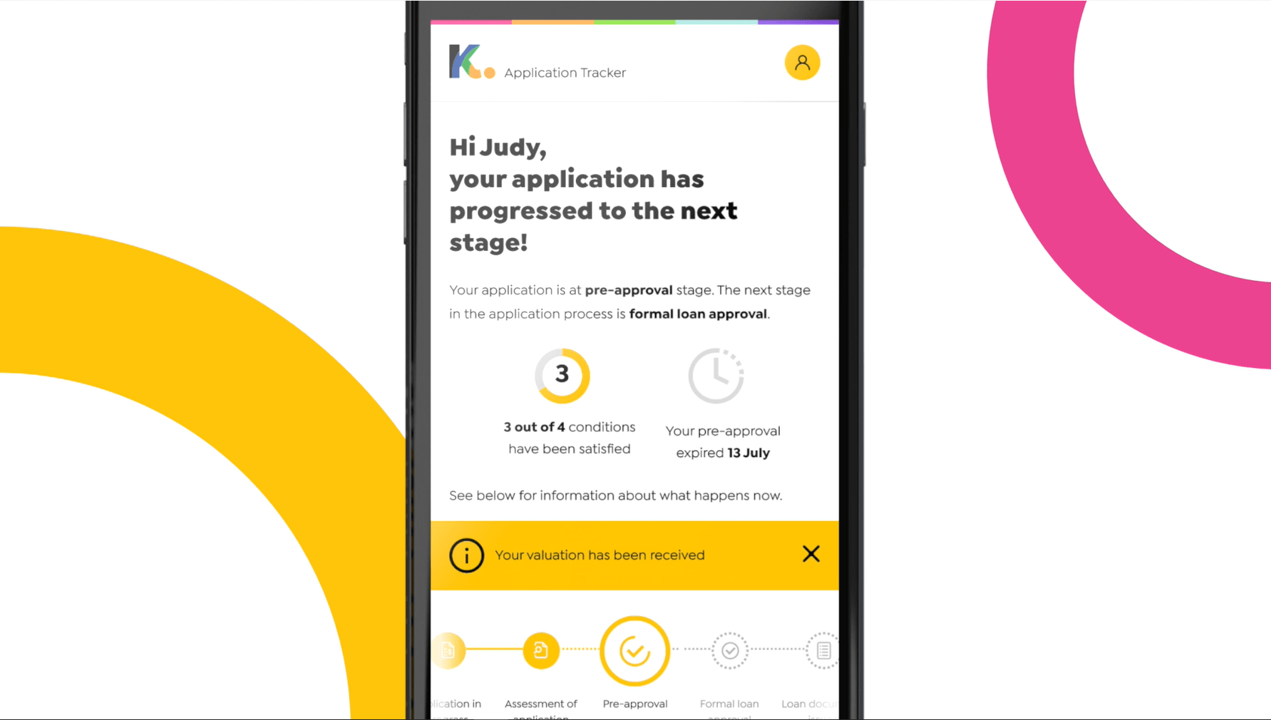 Application tracker to follow your loan application
