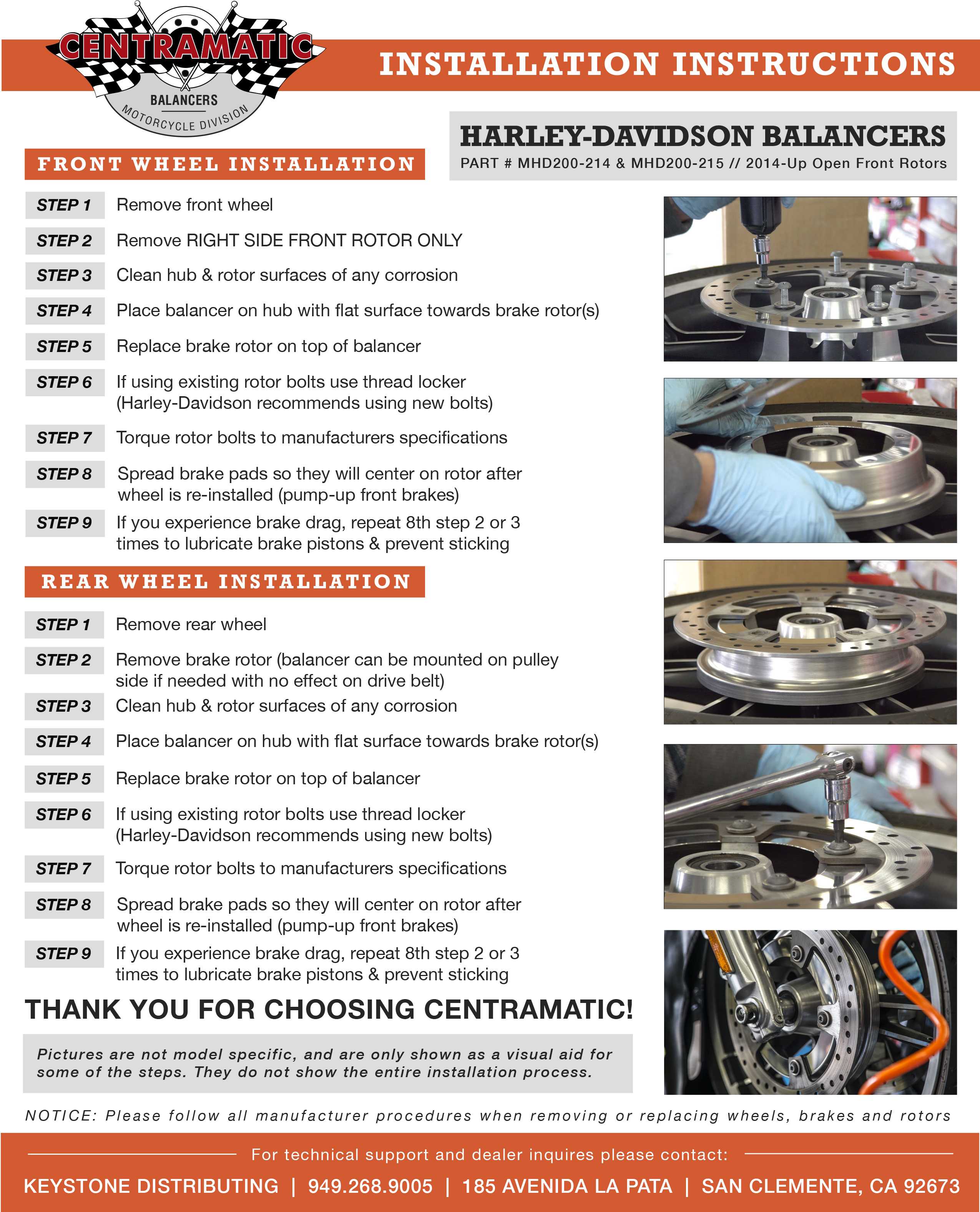 Harley Davidson 2014Newer Open Front Rotors