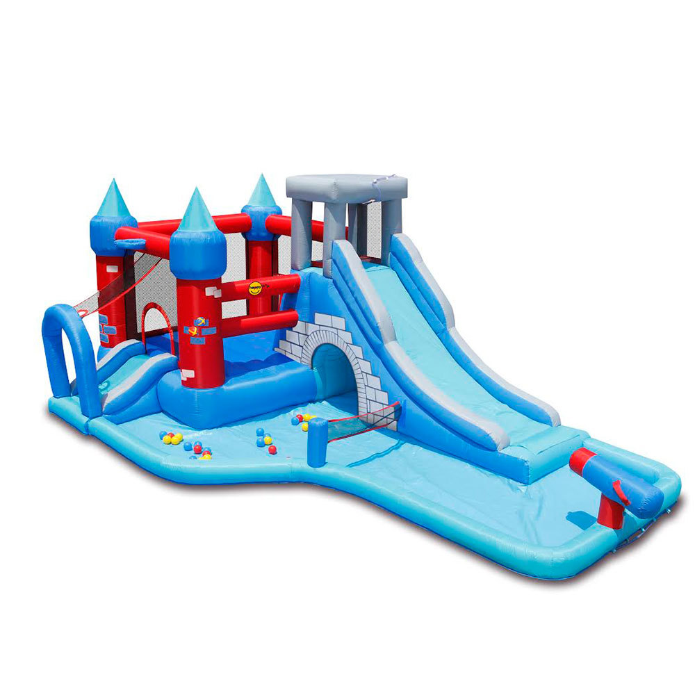 Happy Hop Wet & Dry Splash Park Water Slide/Bouncy Castle Outdoor Fun