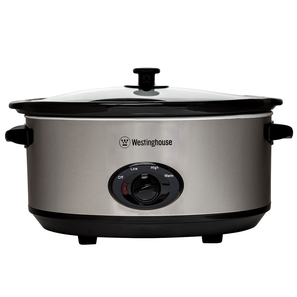 Westinghouse 6.5L Electric Slow Cooker Stainless Steel Pan/Pot Cookware