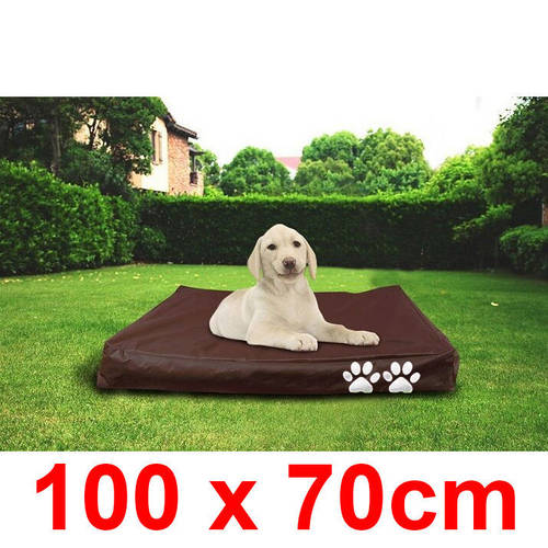 Brown Dog Cat Pet Large PVC Bed Bean Bag Sleep Pillow Waterproof