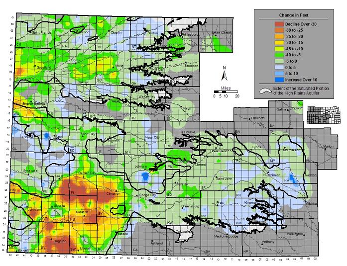 Kansas Geological Survey (KGS) High Plains / Ogallala Aquifer Maps