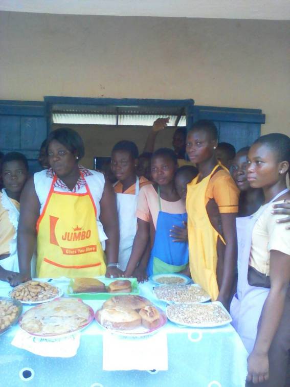 Kopeyia students sharing what they've learned to cook