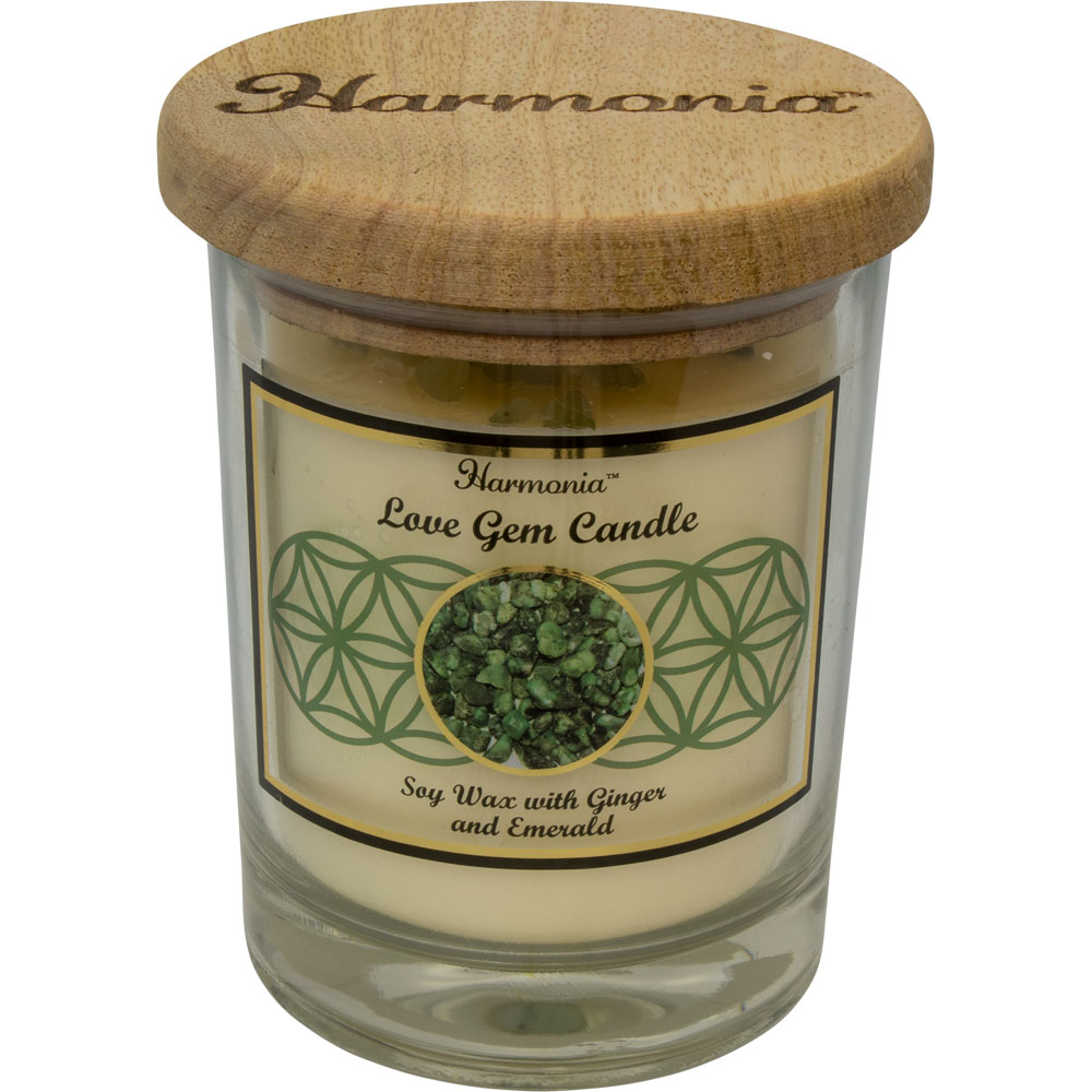 Harmonia Soy Gem Candle Love Emerald (Each) Kheops International