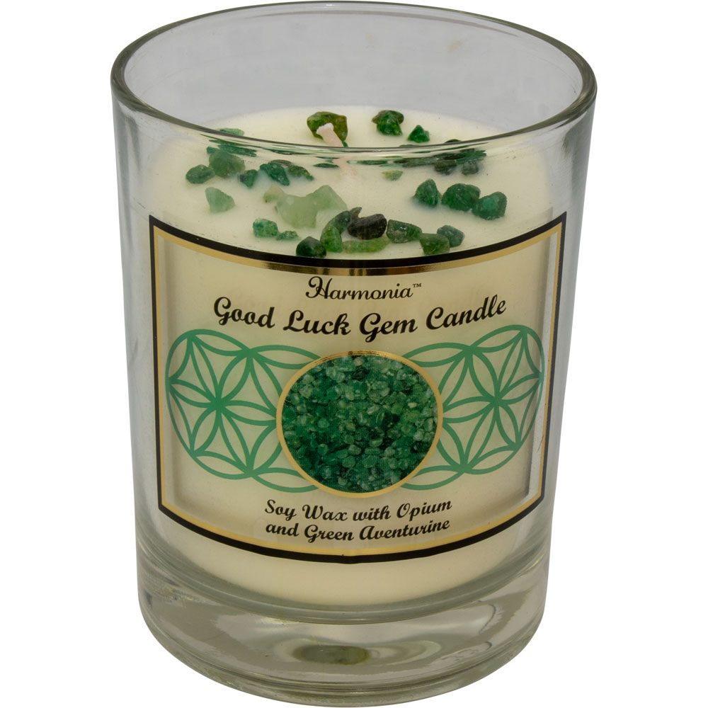 Harmonia Soy Gem Candle Good Luck Green Aventurine (Each) Kheops
