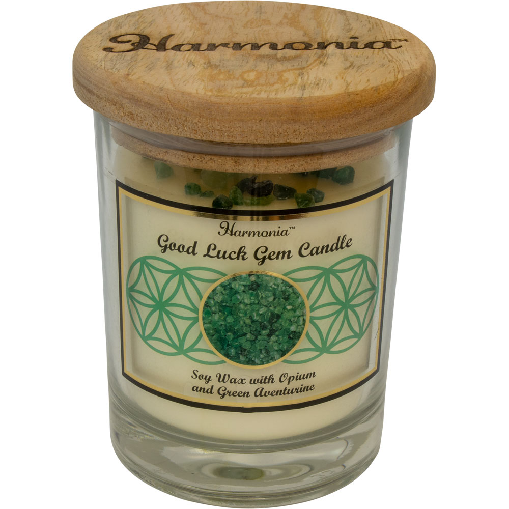 Harmonia Soy Gem Candle Good Luck Green Aventurine (Each) Kheops