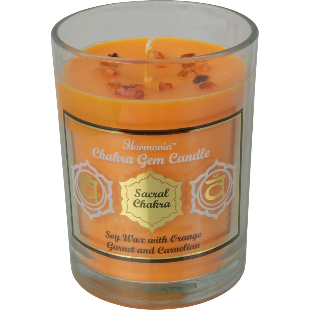 Harmonia Soy Gem Candle Sacral Chakra & Carnelian (Each