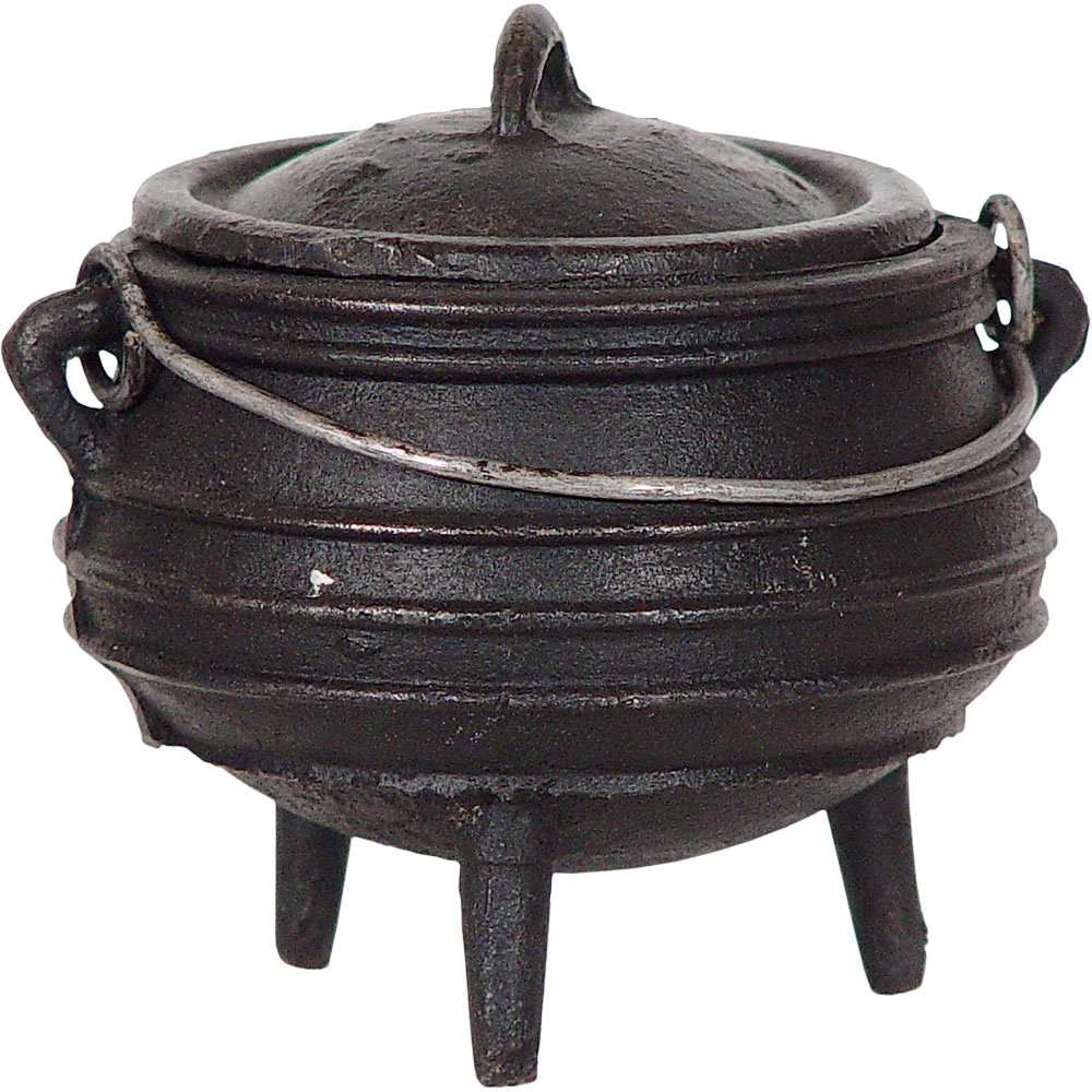 Cast Iron Cauldron Medium 5.5in Striped (Each) Kheops International
