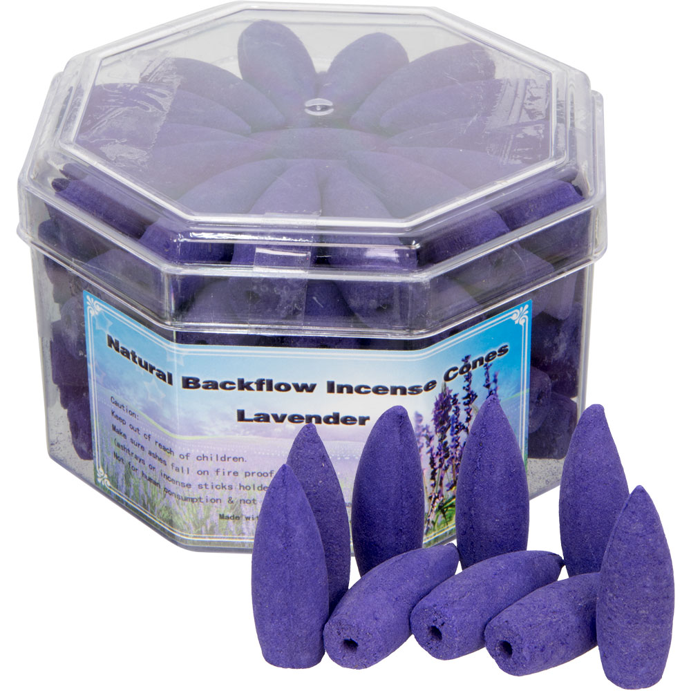 Backflow Incense Cones Lavender Fragrance (Pk 70) Kheops International