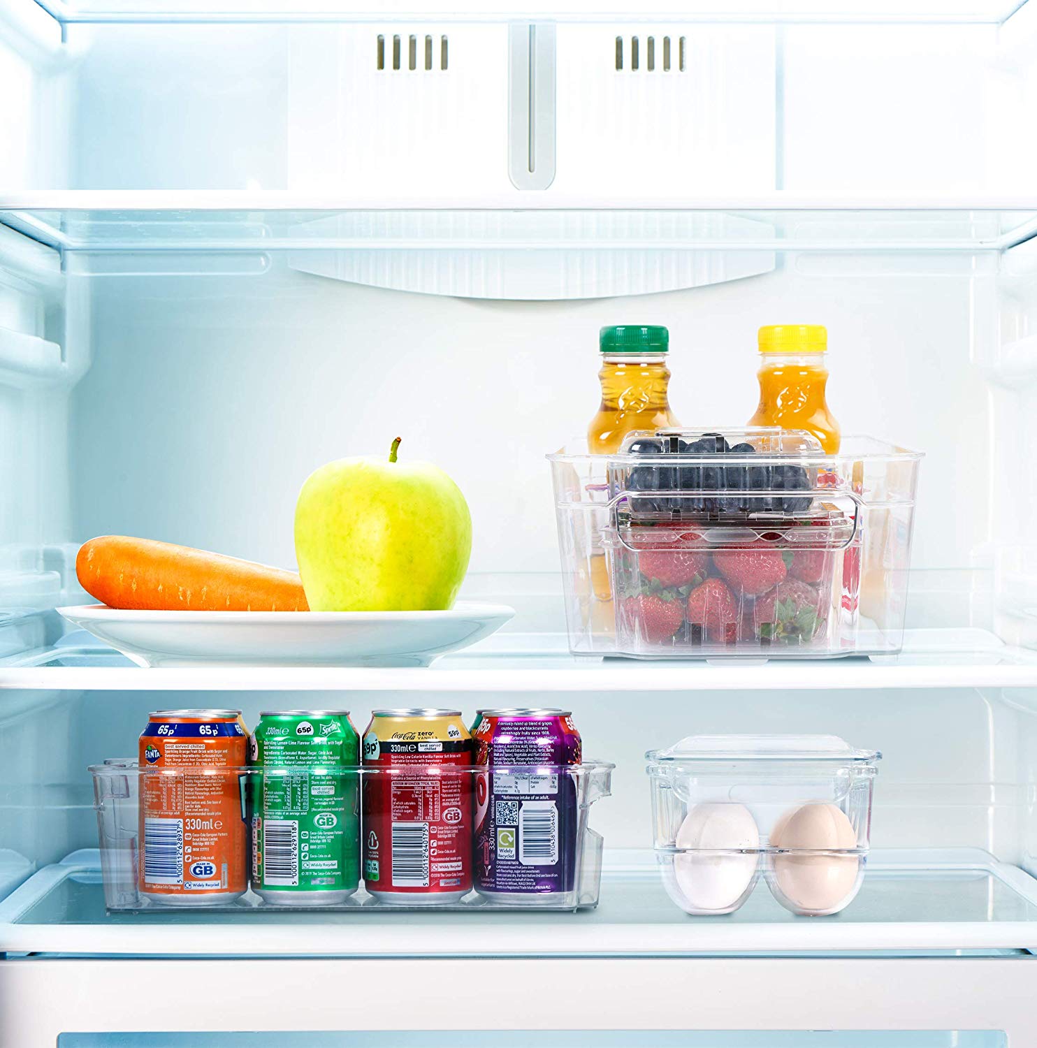 KICHLY (Set of 6) Refrigerator Pantry Organizer Include 6 Organizer 5