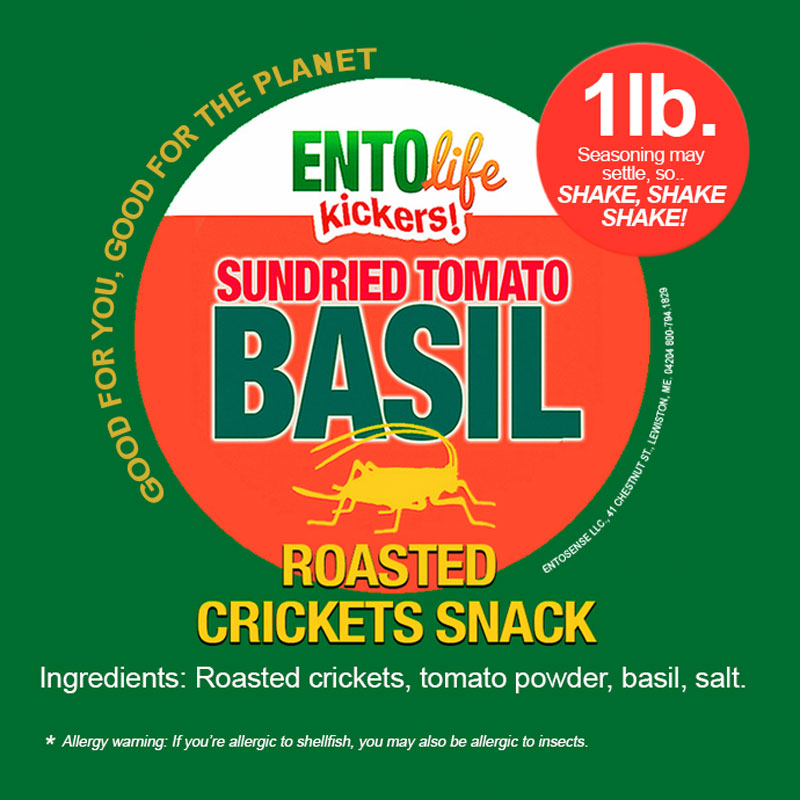 Bulk Crickets by the Pound SunDried Tomato Basil Flavored Cricket