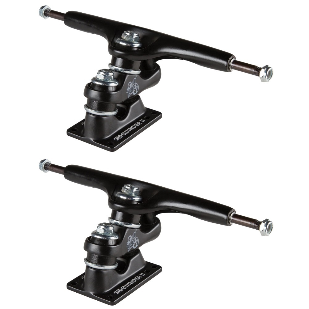 Gullwing Sidewinder II Skateboard Trucks 9.0" Black Pair