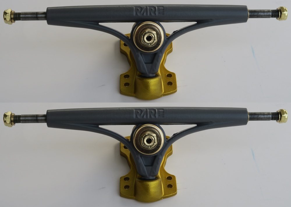 Rare Board Co Longboard Trucks 200mm Gold Grey