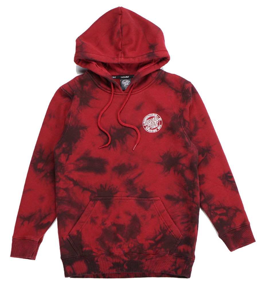 Santa Cruz Original Dot Tie Dye Pop Hoodie Red Youth Size 8