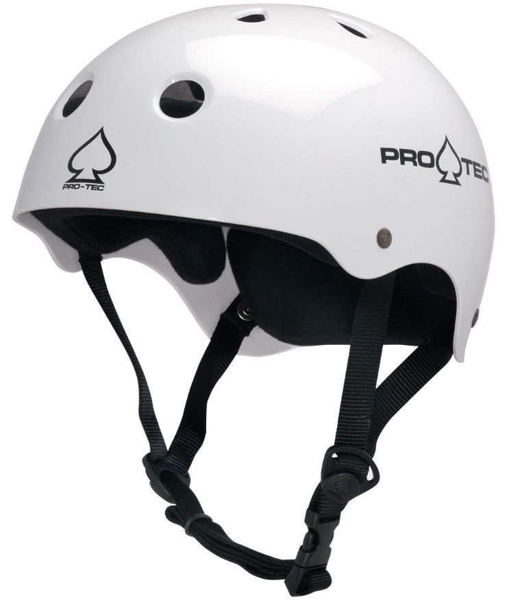 Protec Classic Skate Helmet Gloss White Size Large Skate Scooter ProTec