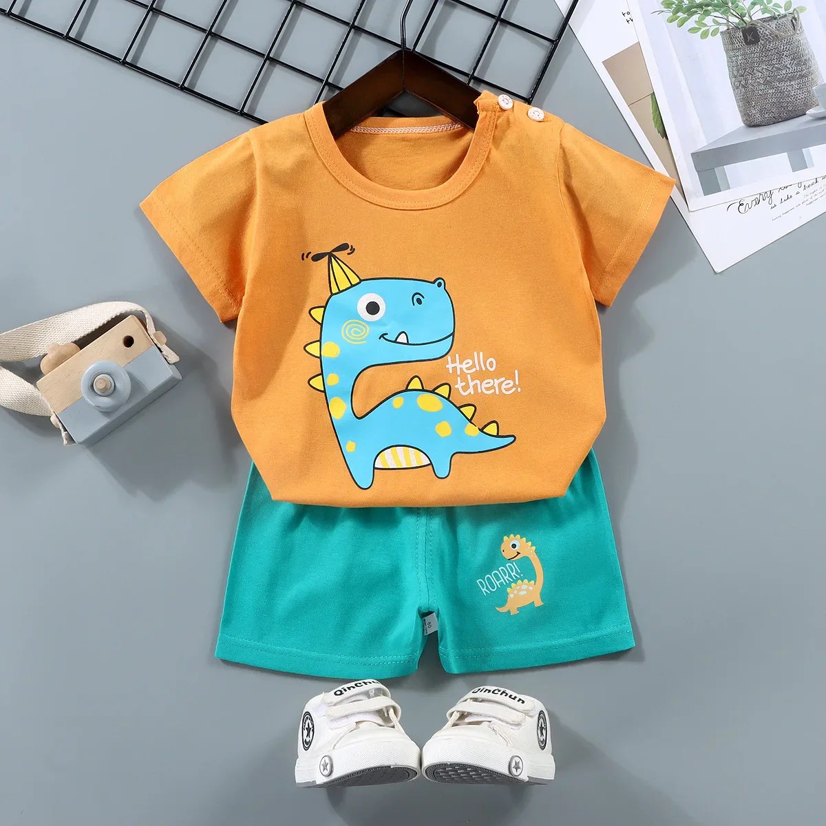 Happy Dino 2Piece Clothing Set KiddlyCuddly