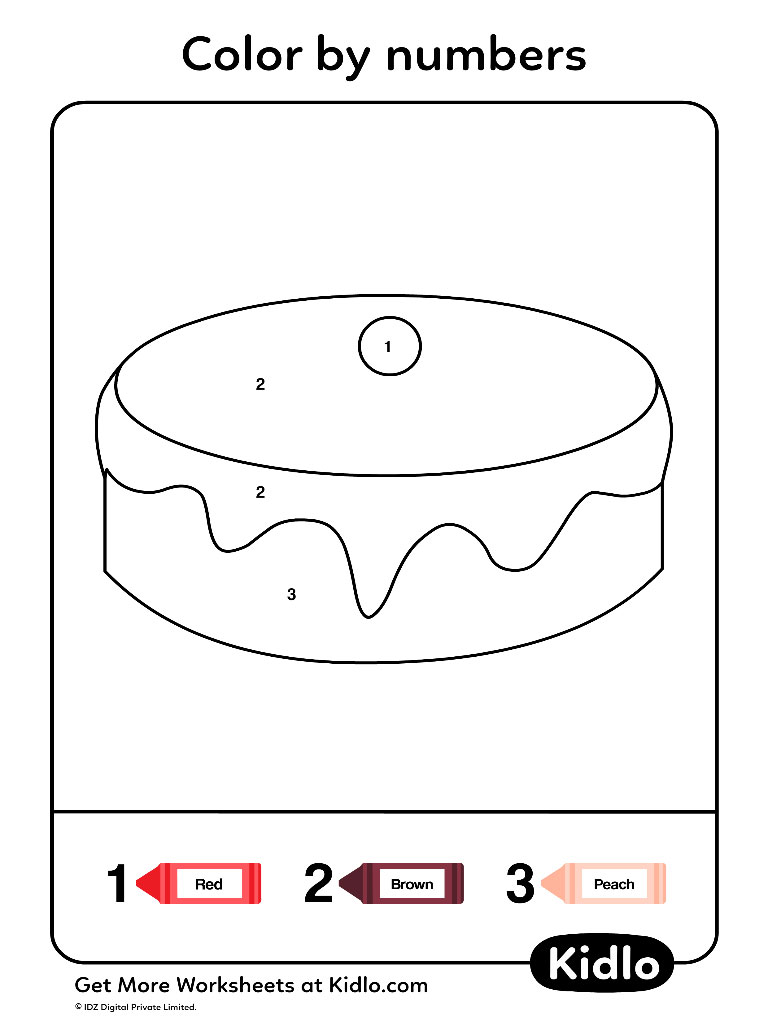 Color By Numbers Cakes Worksheet 01