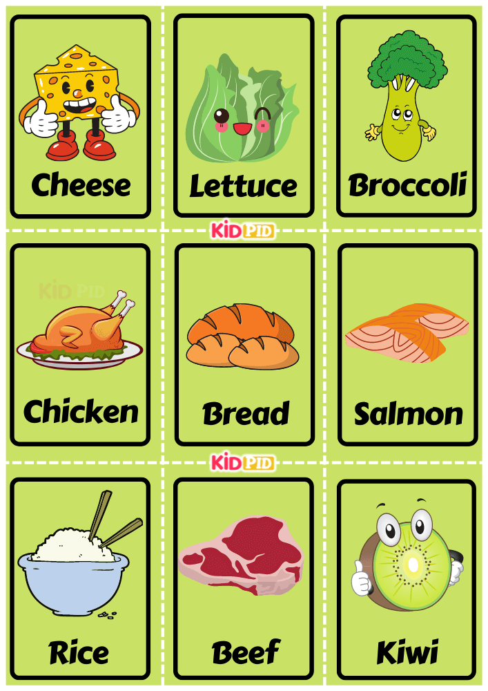 Vegetables Flashcards Kidpid