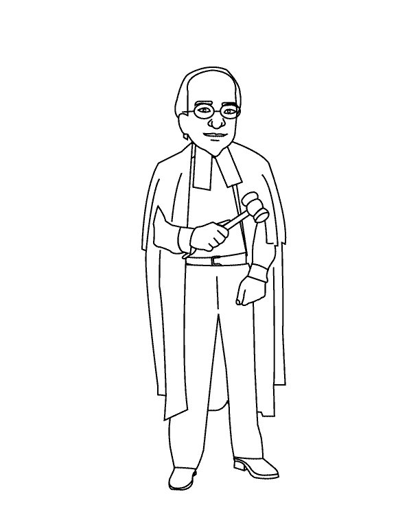 Coloring Pages Judge Coloring Pages Judge