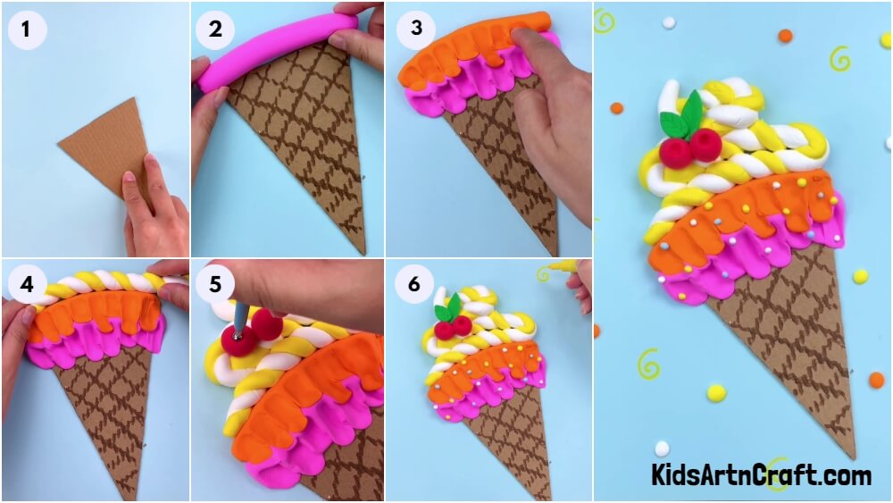 Simple & Tasty IceCream Craft Using Clay Step by Step Tutorial