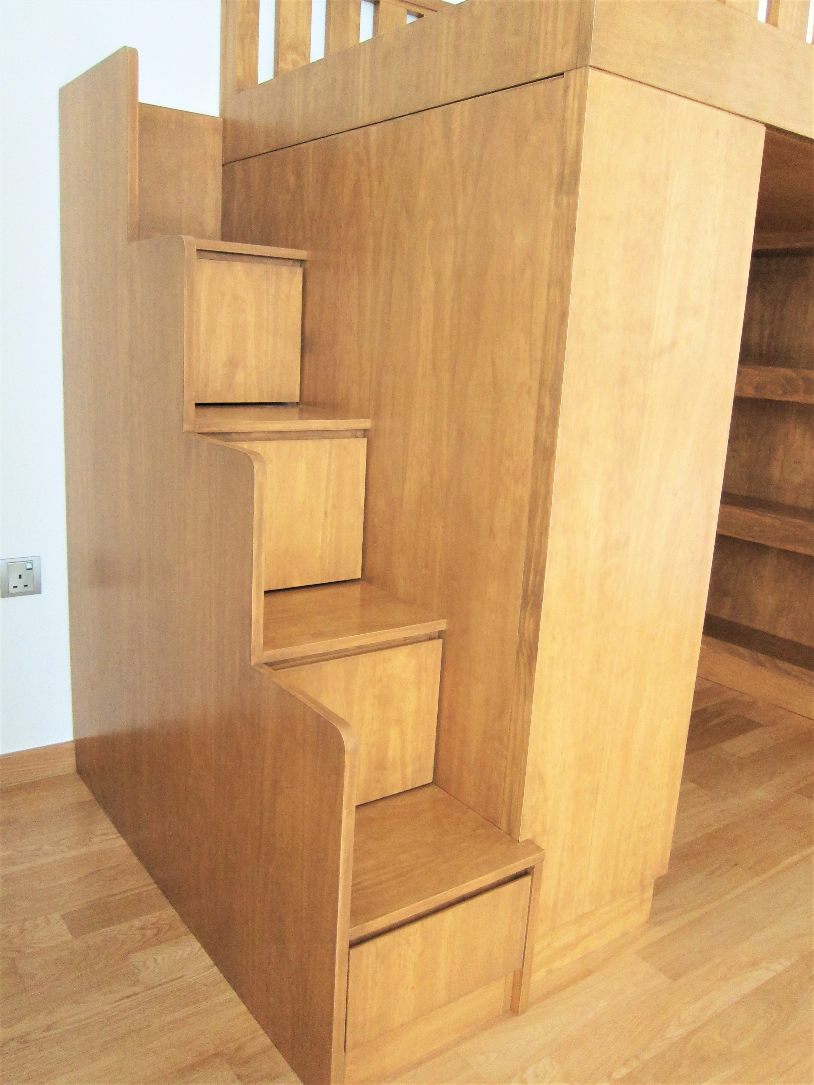 Loft Bed with Cubby Storage Custom Kids Furniture in Singapore