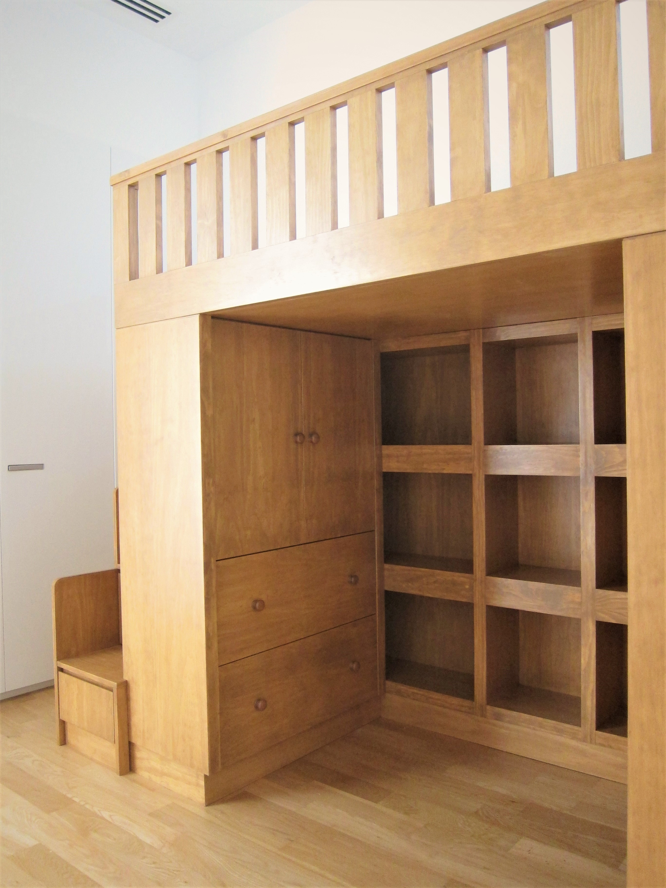 Loft Bed with Cubby Storage Custom Kids Furniture in Singapore