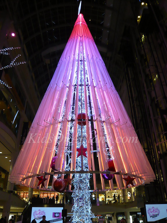 Pink Christmas Tree & Reindeer at Toronto Eaton Centre