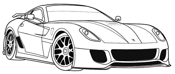 Ferrari 599 Cars Full Of Speed Coloring Pages Kids Play Color