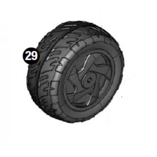 Peg Perego Princess Cycle Front Wheel With Hubcap SARP8228RA KidsWheels