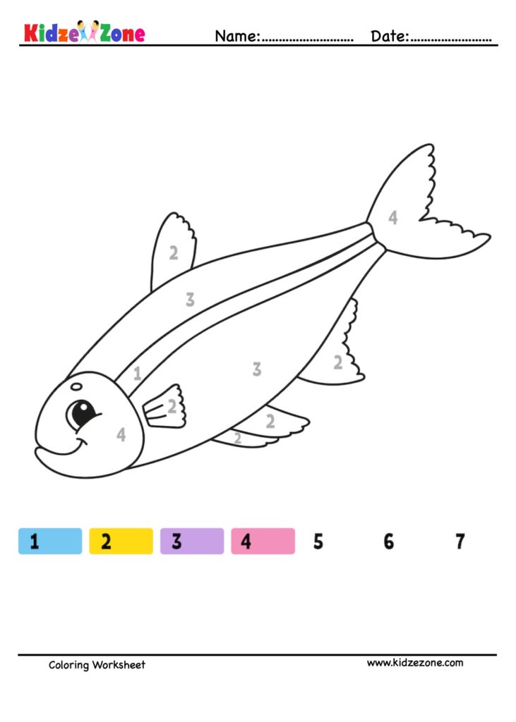 Color By Number Fish