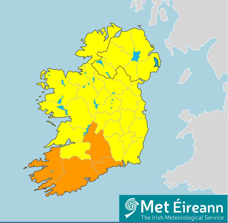 LATEST Met Éireann issues Weather Warning for Kildare Kildare Now