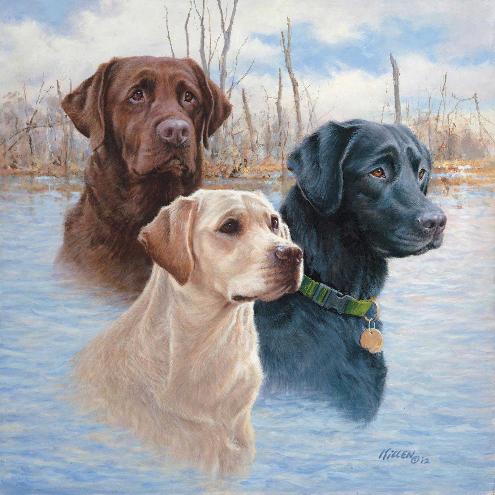 "Legends" Labrador Retrievers Painting by Jim Killen
