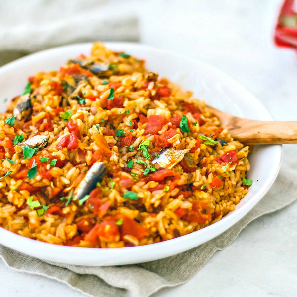 Instant Pot Spanish Rice With Sardines in Tomato Sauce Killing Thyme
