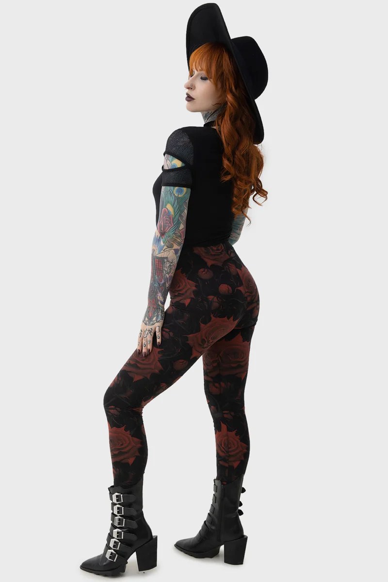 Blood Rose Leggings Killstar